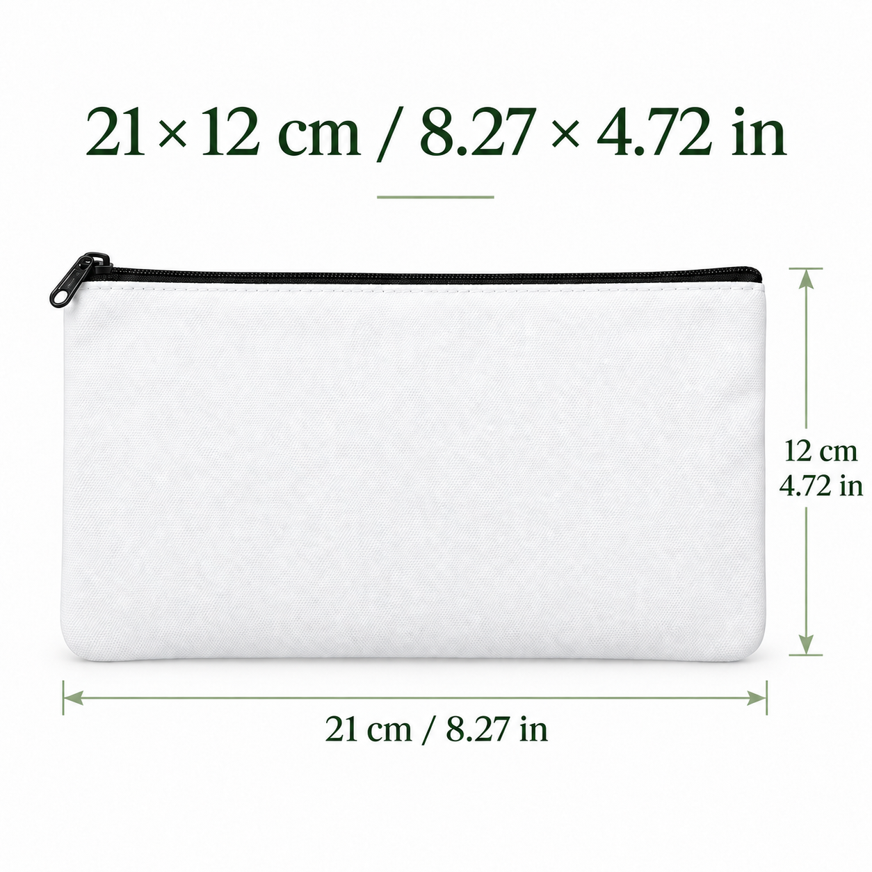 Blank Canvas Zipper Pouch – 21 × 12 cm / 8.27 × 4.72 in — photo 7