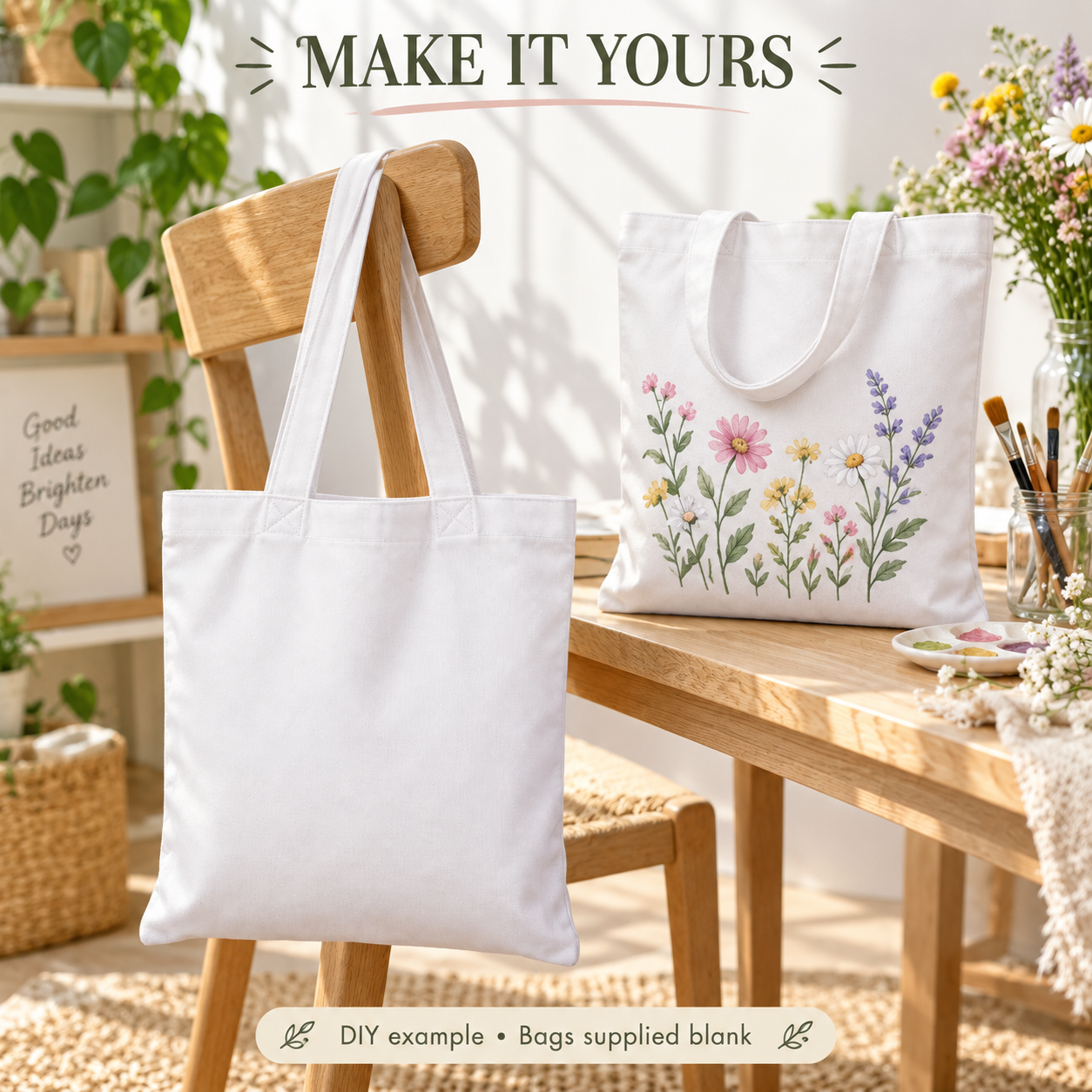 Blank Canvas Tote Bag - 36 x 31 cm / 14.17 x 12.20 in — photo 6
