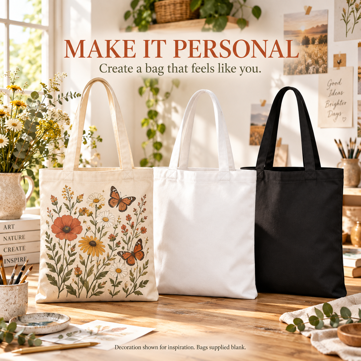 Blank Canvas Tote Bags – 30 × 40 cm / 11.81 × 15.75 in, Beige / White / Black — photo 5