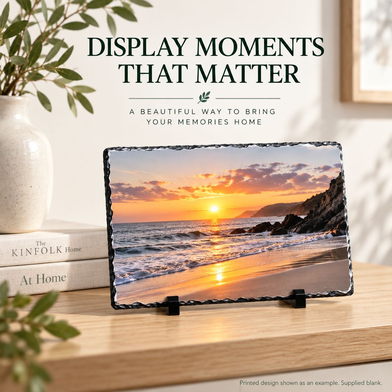 Blank Rectangular Sublimation Photo Slate with Display Stands – 4 Sizes — photo 5