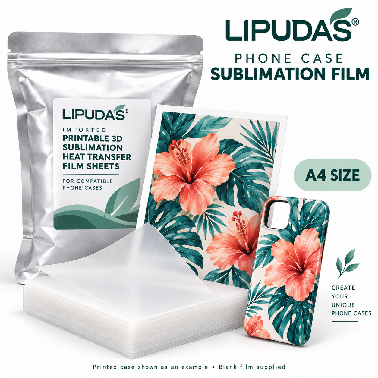 A4 Printable 3D Sublimation Transfer Film for Phone Cases